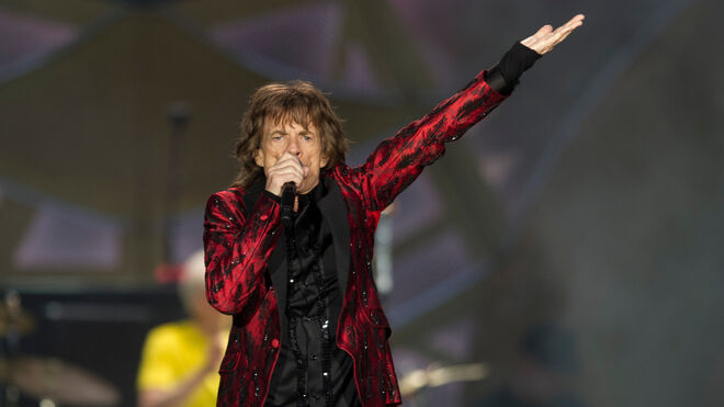 Mick Jagger durante el concierto de Los Rolling Stones, en Madrid