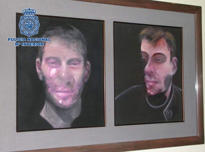 Dos de las obras de Francis Bacon robadas en una vivienda de Madrid.