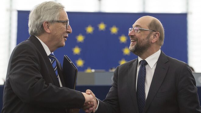 El presidente de la Comisión con el presidente del Parlamento Europeo.