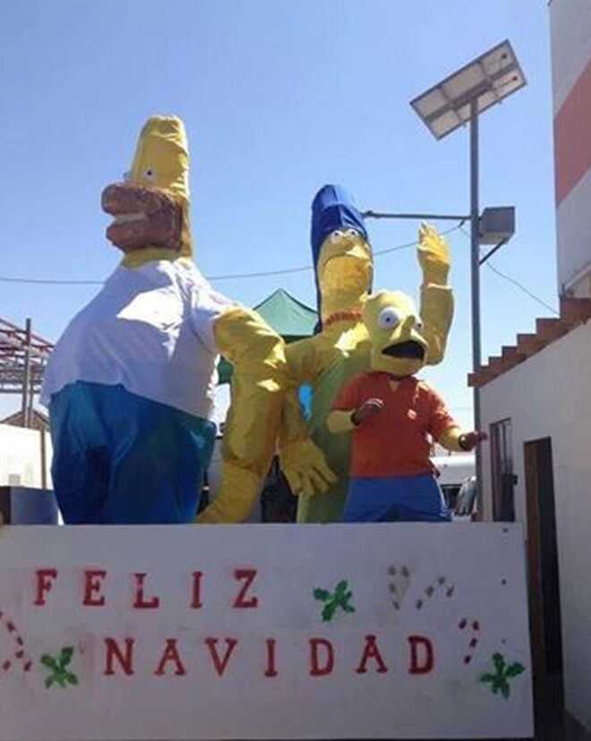Carroza de los Simpsons