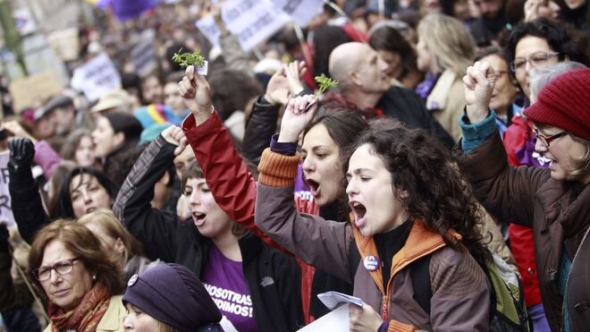Mujeres en una manifestación convocada por el Movimiento Feminista.