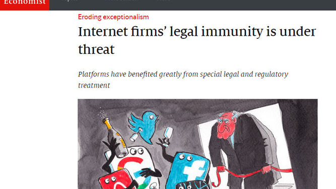 Imagen de 'The Economist' sobre el libertinaje regulatorio de las high tech