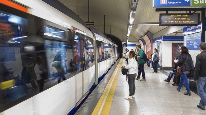 Un andén del Metro de Madrid.