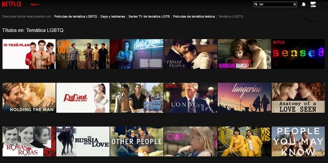 Las compañías de 'streaming' como Netflix han comenzado a incorporar temáticas LGTB en su oferta.