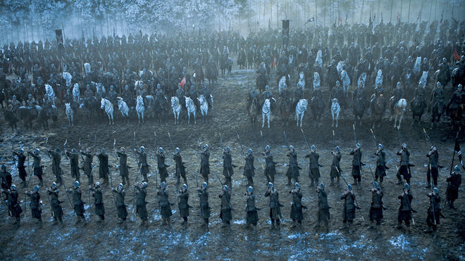 Una de las escenas de la gran batalla de la séptima temporada de 'Juego de Tronos', escenas rodadas en Cáceres.