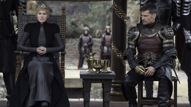 Cersei Lannister (Lena Heady) y su hermano Jaime (Nikolaj Coster-Waldau) en la finale de la séptima temporada.