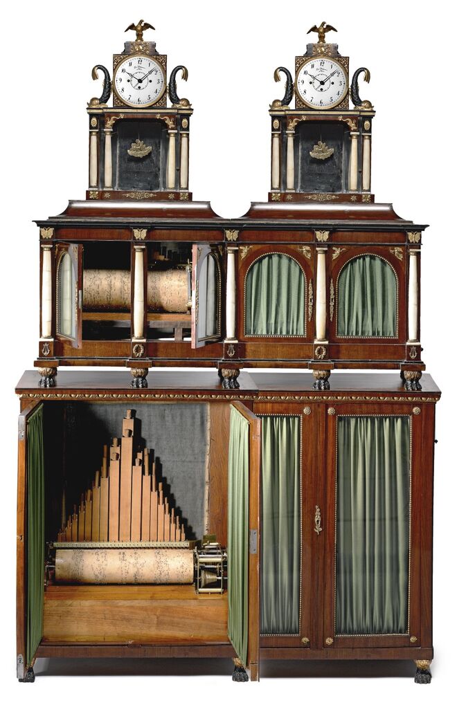 Un Flötenuhr, de Ludwig Bolzmann, subastado por Sotheby's.