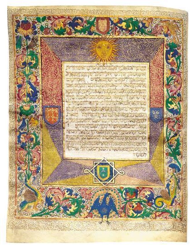 Biblia hebrea Manuscrito iluminado sobre vitela, 28 x 17,8 cm España y Portugal, h. 1450-1496 Nueva York, The Hispanic Society of America.
