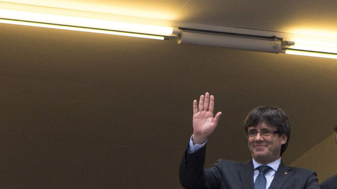 El presidente de la Generalitat, Carles Puigdemont, en un acto institucional reciente.