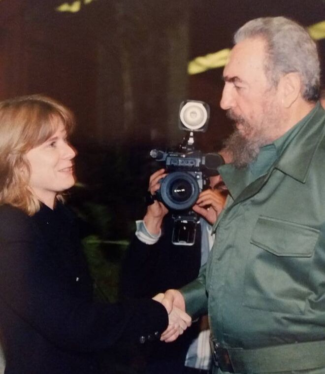 Elianne con Fidel Castro, hace años.