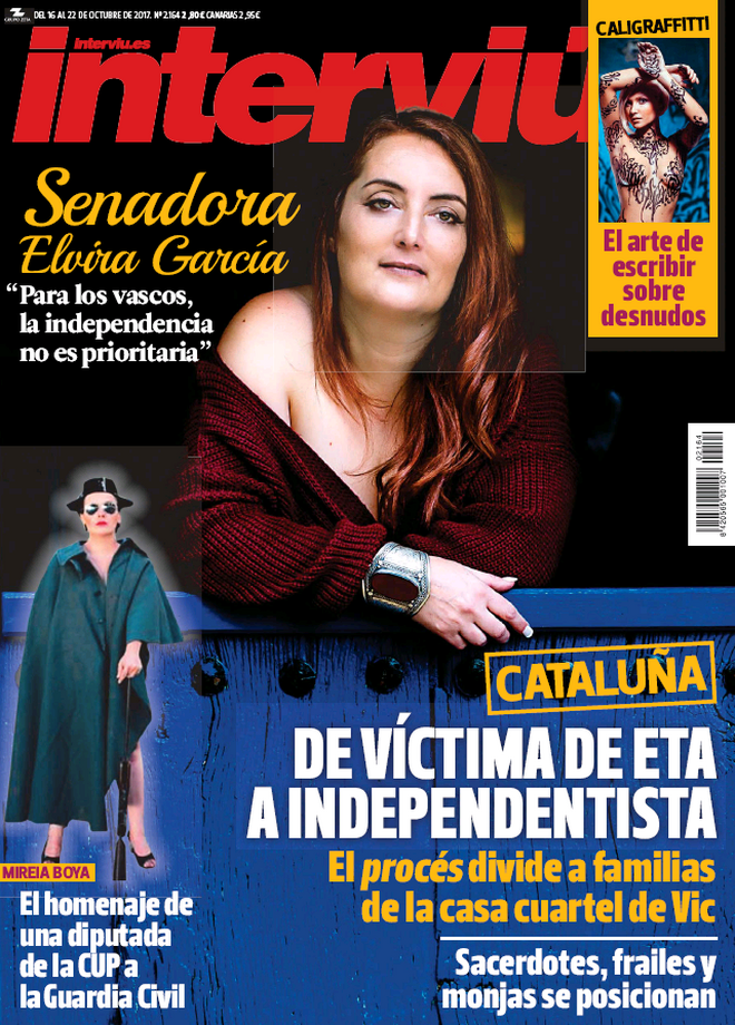 Elvira García, la senadora alavesa, es portada de Interviú.