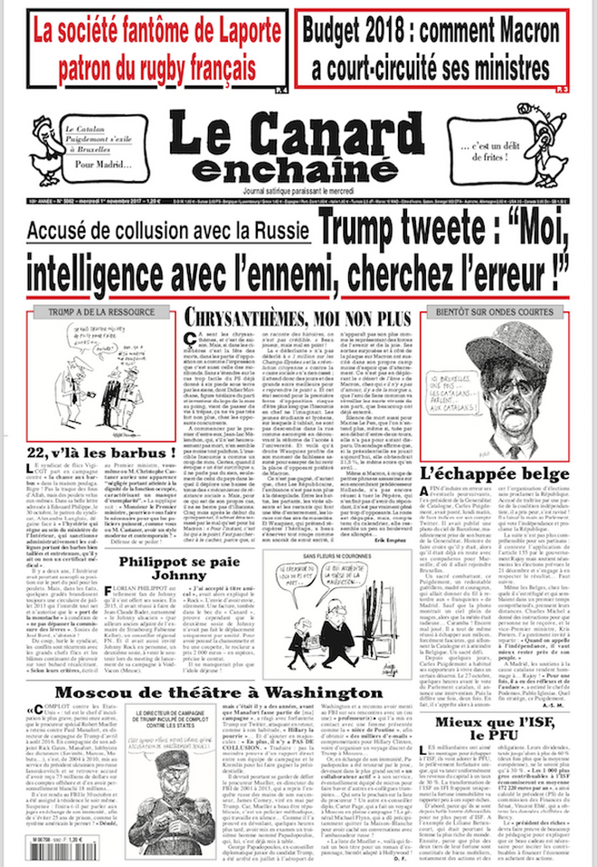 La portada de 'Le Canard enchainé'