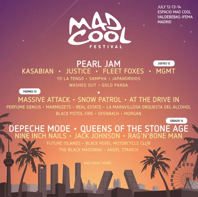 El cartel del Mad Cool 2018