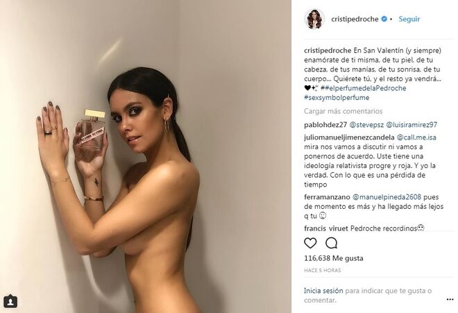 Cristina Pedroche posa desnuda por San Valentín y para promocionar su nuevo perfume.