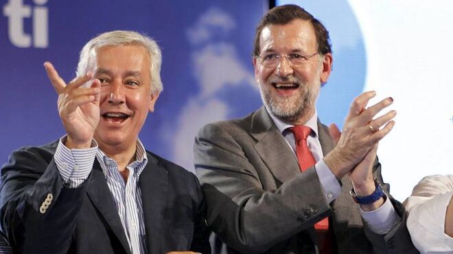 Javier Arenas, Mariano Rajoy y Juan Ignacio Zoido, en una foto de archivo.