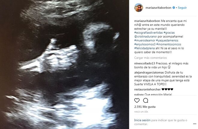 María Zurita publica la primera imagen de su hijo en las redes.