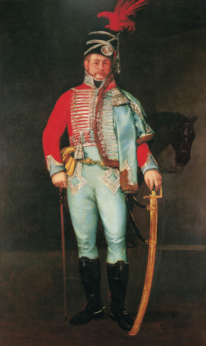 Don Pantaleón Pérez de Nenin retratado por Goya en 1808, lienzo recién restaurado y cedido por la colección BBVA.