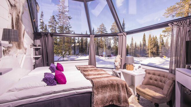 Imagen de una habitación del Santa´s Hotel Glass  en la localidad de Rovaniemi.