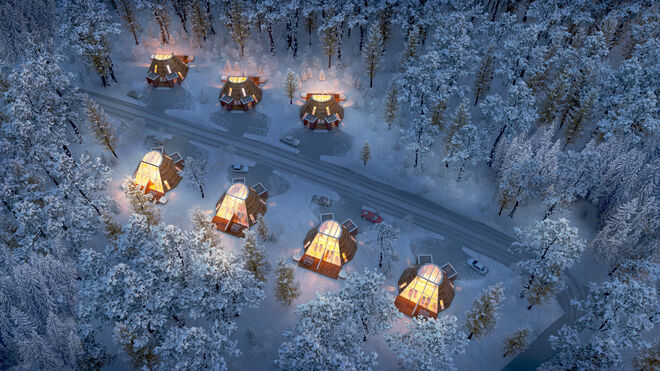 Este complejo es el más novedoso de los hoteles del cristal del país. Es el Snowman World Resort-Santa Claus, en Rovaniemi.