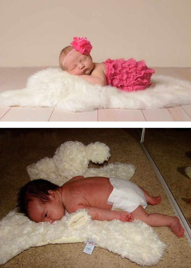 Bebé y alfombra