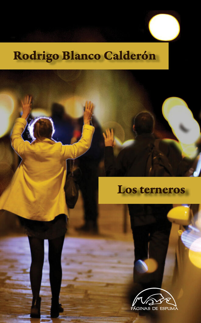 Un detalle de la cubierta de Los terneros, publiacdo por Páginas de Espuma.