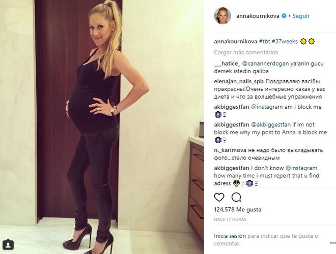 Anna Kournikova desmiente así que no estuviera embarazada.