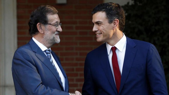 Rajoy y Sánchez, en una de sus reuniones en la Moncloa.