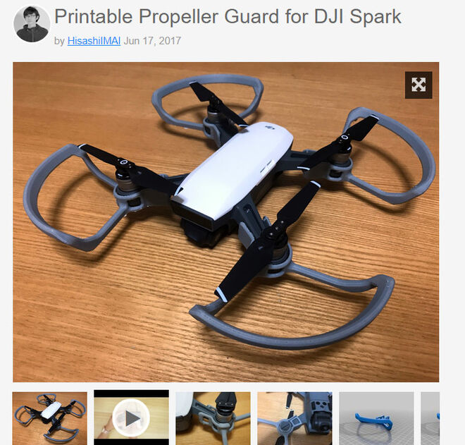 Protector de hélide de dron impreso en 3d