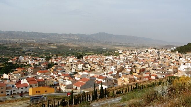 Vista de Tíjola (Almería), pueblo natal de Estanislao Berruezo.