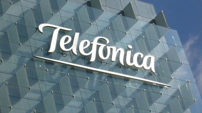 Detalle de la sede de Telefónica en Madrid.