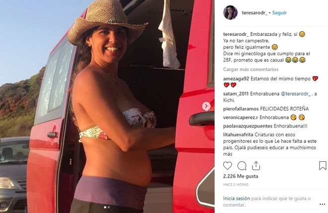Teresa Rodríguez anuncia que será madre.