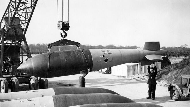Una de las conocidas bombas 'Grand Slam' usada por los británicos