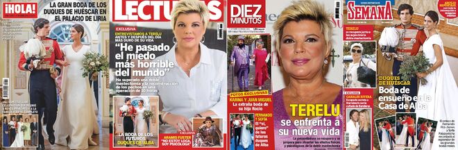 La boda del duque de Huéscar y Sofía Palazuelo, y la operación de Terelu ocupan las portadas de  las revistas.