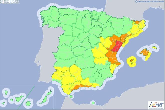 El temporal que dejará la gota fría en España