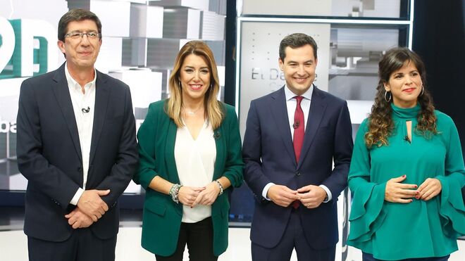 Los candidatos a la presidencia de la Junta de Andalucía.