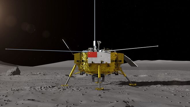 Impresión artística facilitada por el Centro de Ingeniería Espacial y Exploración Lunar de la Administración Nacional Espacial de China (CNSA)