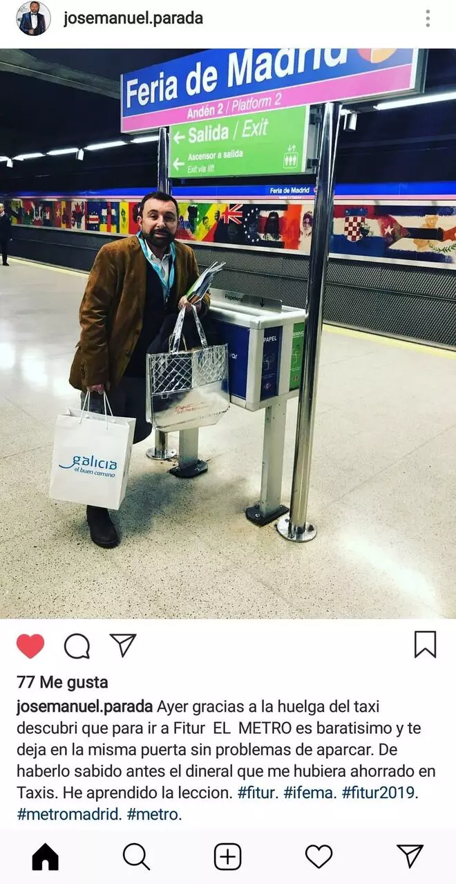 José Manuel Parada alucina al montarse por primera vez en el metro