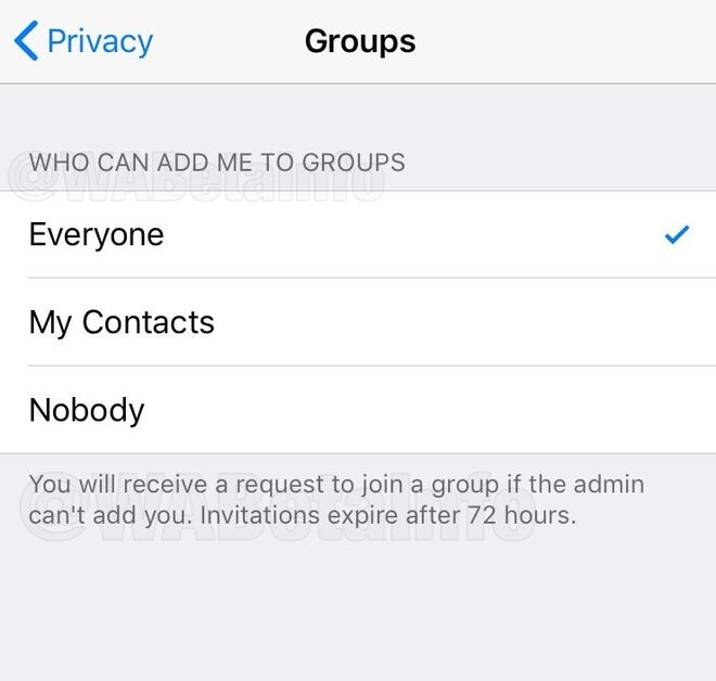 WhatsApp incluye la opción de rechazar entrar en los grupos