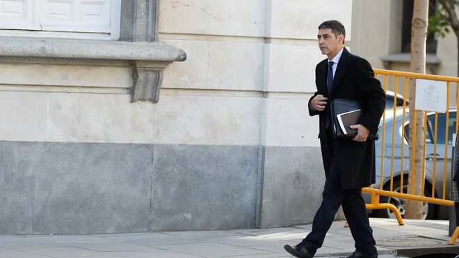 Josep Lluís Trapero a su llegada al Tribunal Supremo.