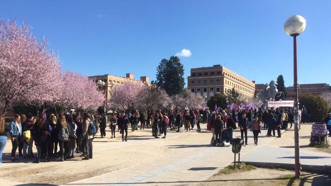 Manifestación en la Facultad de Medicina de la Universidad Complutense de Madrid
