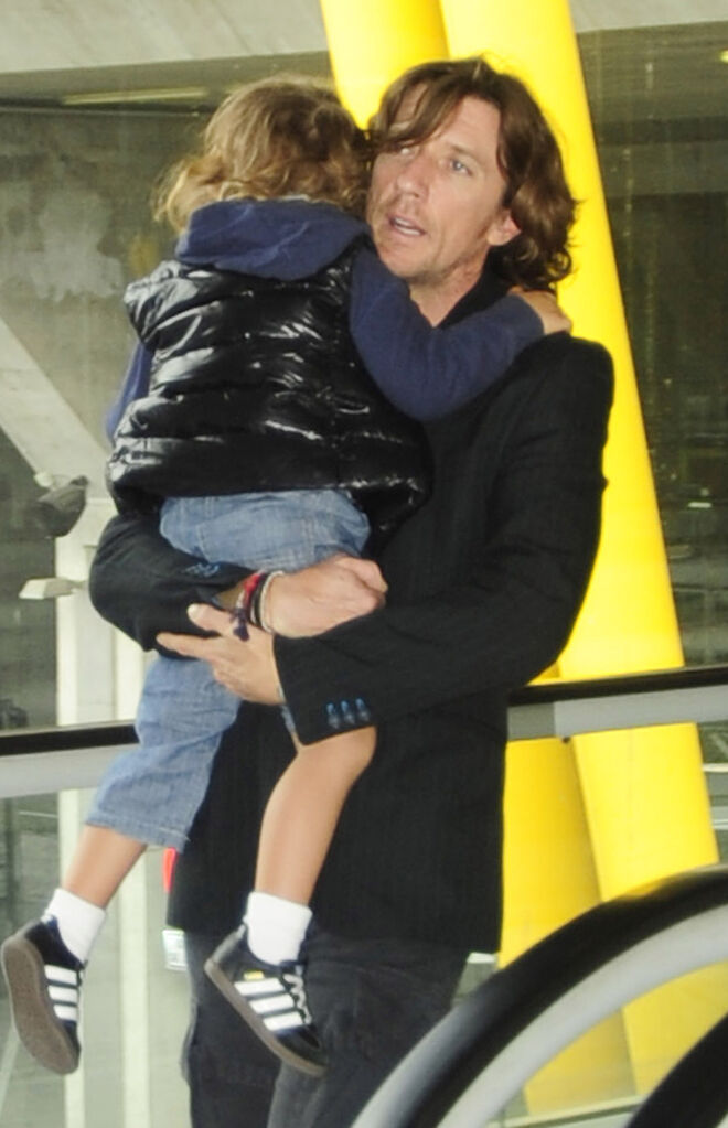Nicolás Vallejo-Nágera 'Colate' con su hijo Andrea en 2014