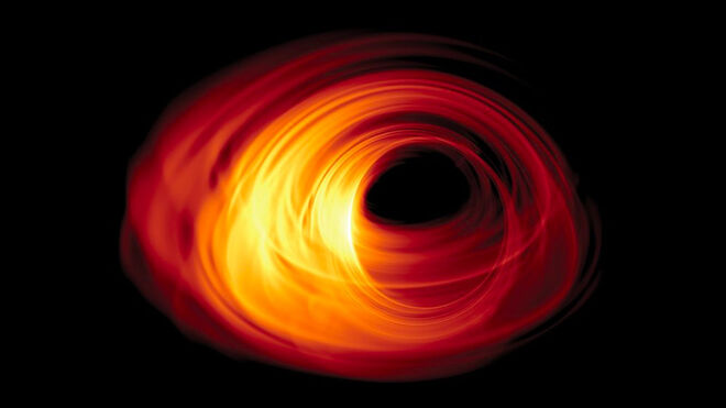 Simulación del aspecto de un agujero negro