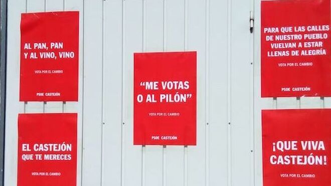 Carteles PSOE en Castejón