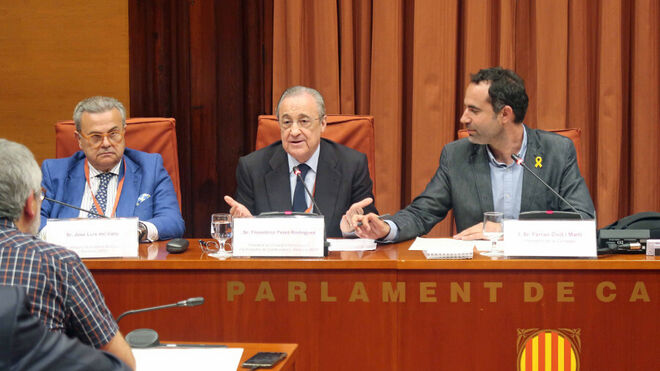 Florentino Pérez, presidente de ACS, en el Parlamento autonómico