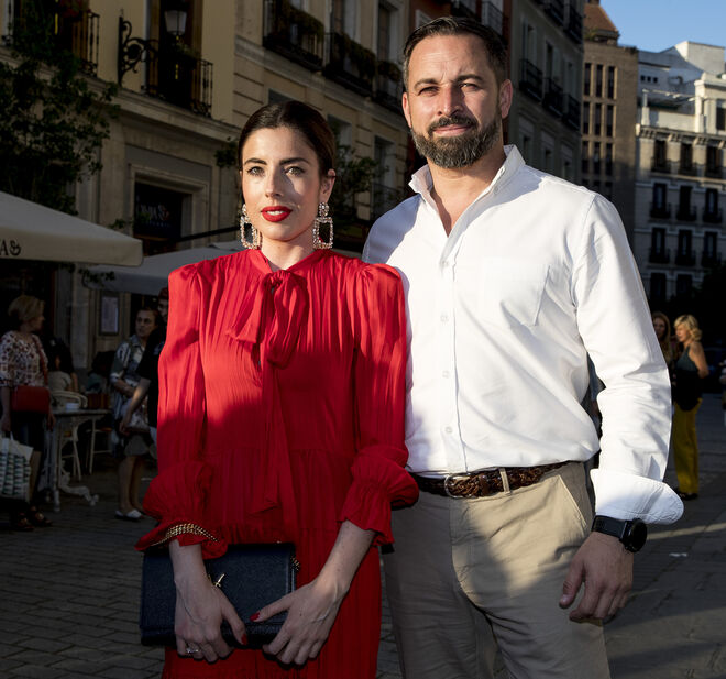 Santiago Abascal y Lidia Bedman en enero de 2019