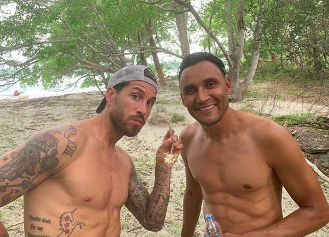 Sergio Ramos y Keylor Navas en Costarica