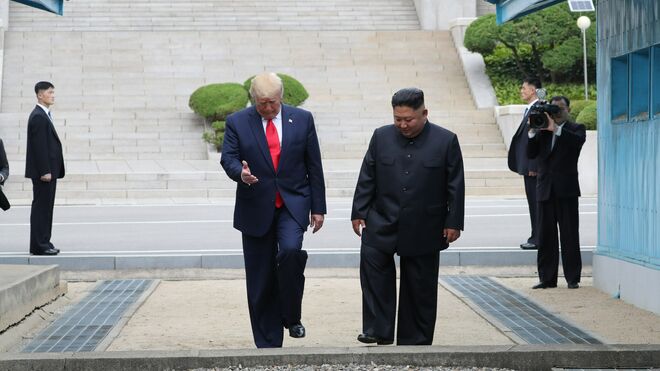Donald Trump y Kim Jong-un, en la frontera entre las dos coreas