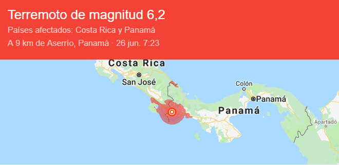 El terremoto de Costa Rica