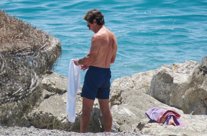 Aznar en las playas de Marbella en julio de 2019