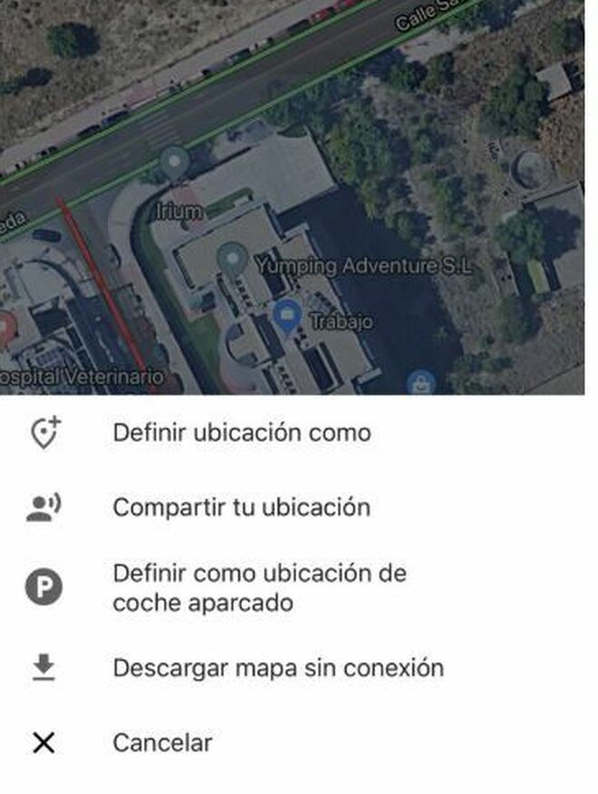 Guardar aparcamiento en Google Maps